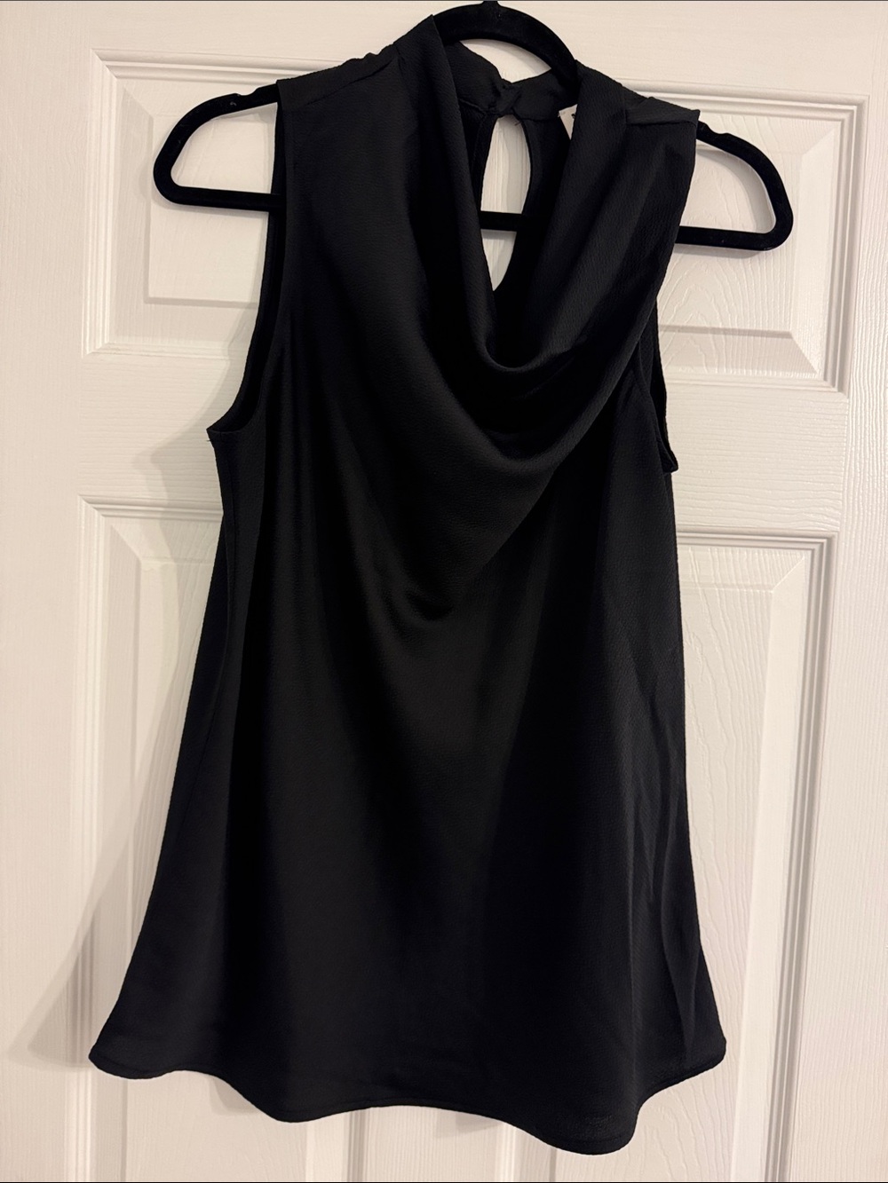 Anne Klein Black Sleeveless Cowl Neck Tank